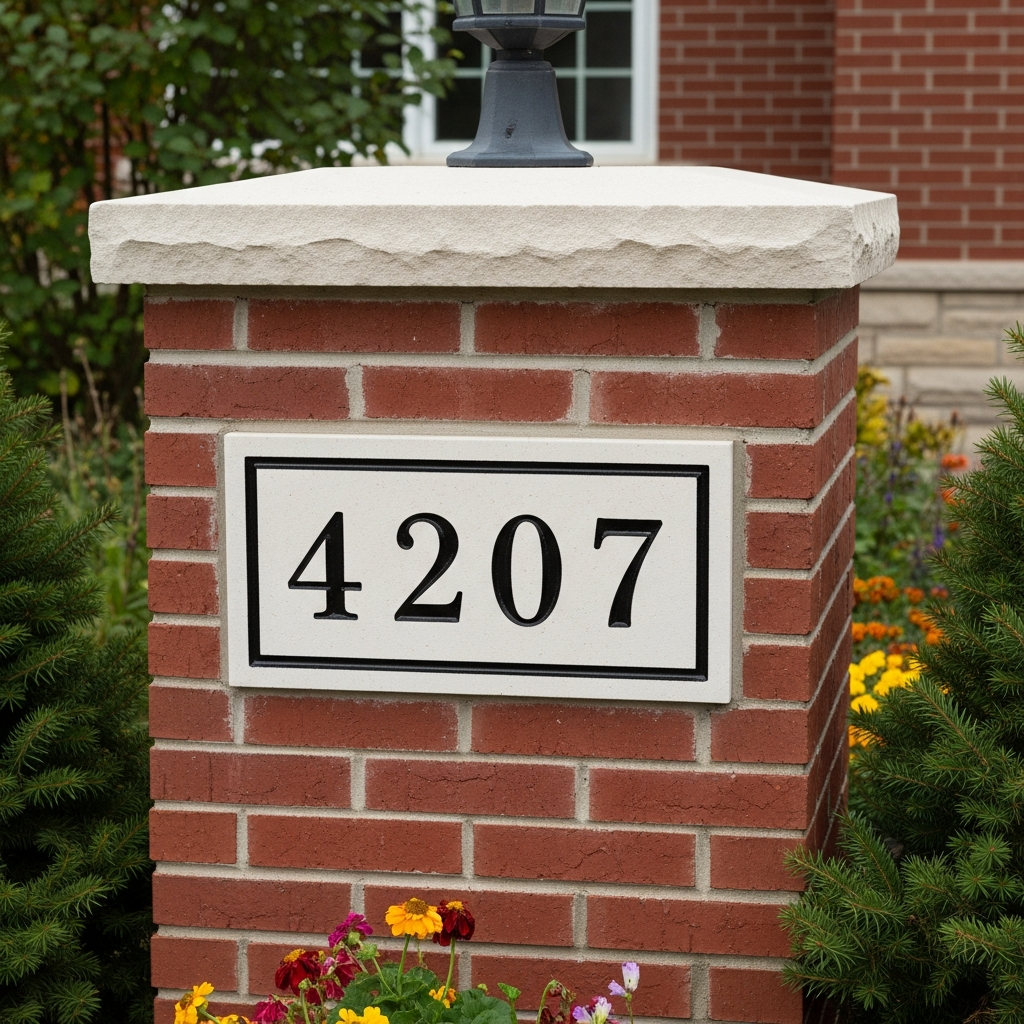Engraved Limestone Address Markers — $700 Installed | MS Address Markers